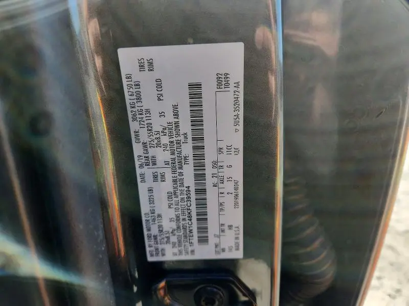 2019 FORD F150 SUPERCREW  