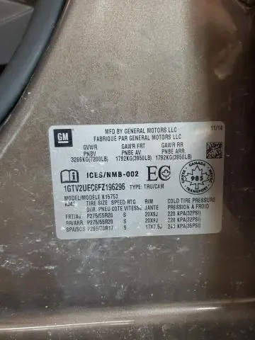 2015 GMC SIERRA K1500 SLE  