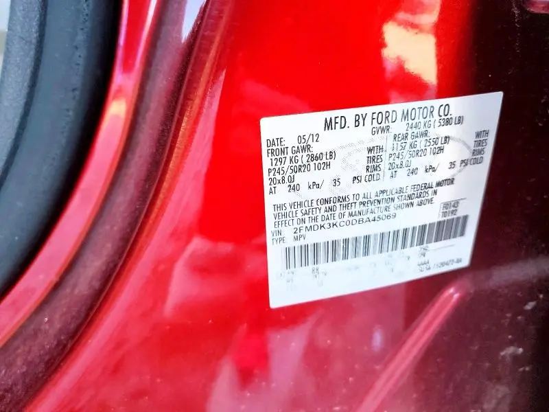 2013 FORD EDGE LIMITED  