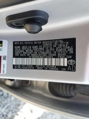 2016 TOYOTA COROLLA L  