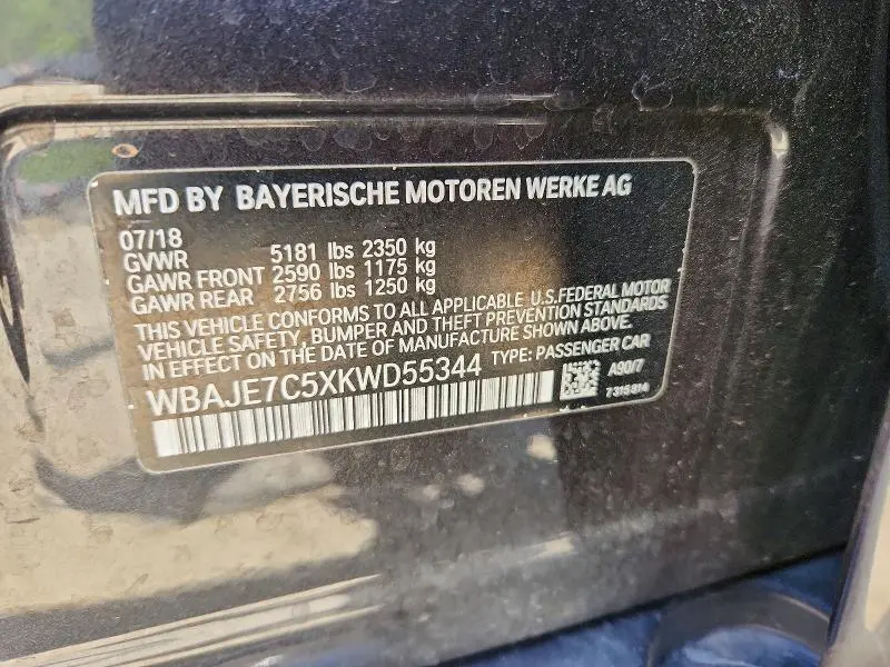 2019 BMW 540 XI  