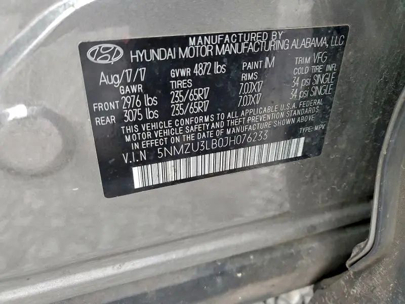 2018 HYUNDAI SANTA FE SPORT   