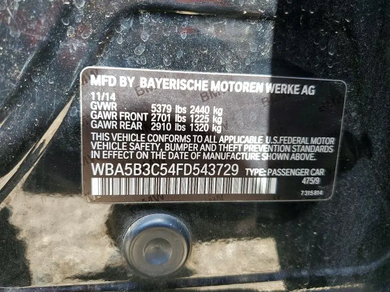 2015 BMW 535 XI  