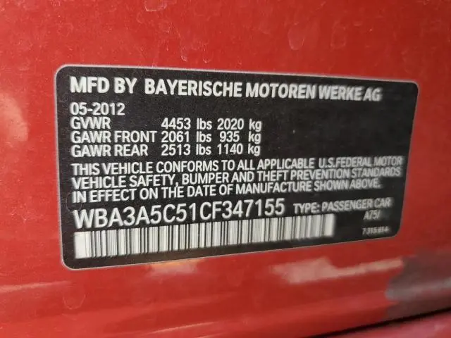 2012 BMW 328 I  