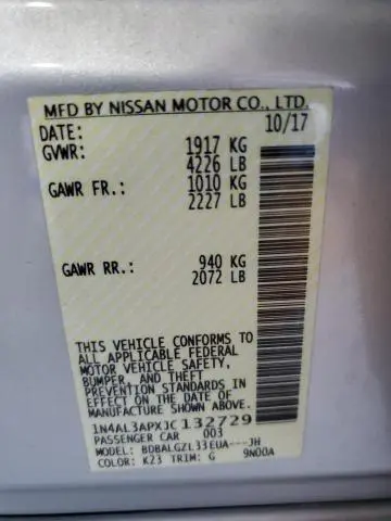 2018 NISSAN ALTIMA 2.5