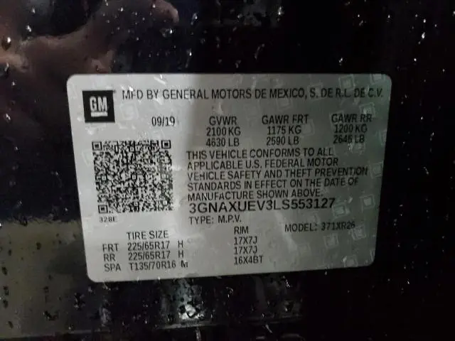 2020 CHEVROLET EQUINOX LT  