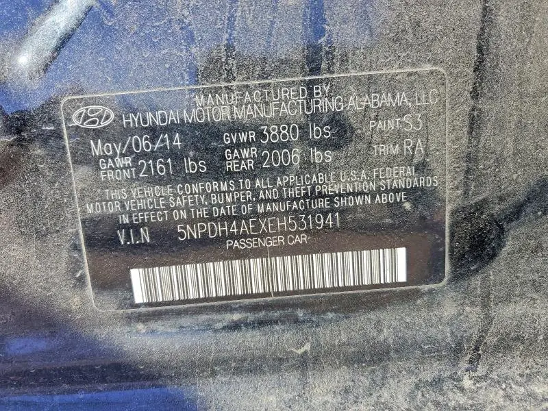2014 HYUNDAI ELANTRA SE  