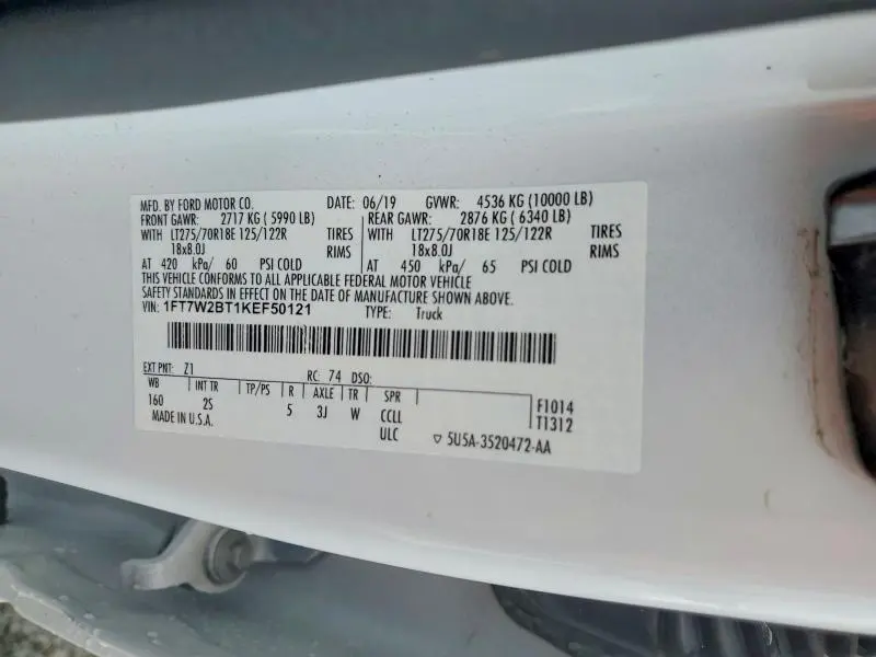 2019 FORD F250 SUPER DUTY  