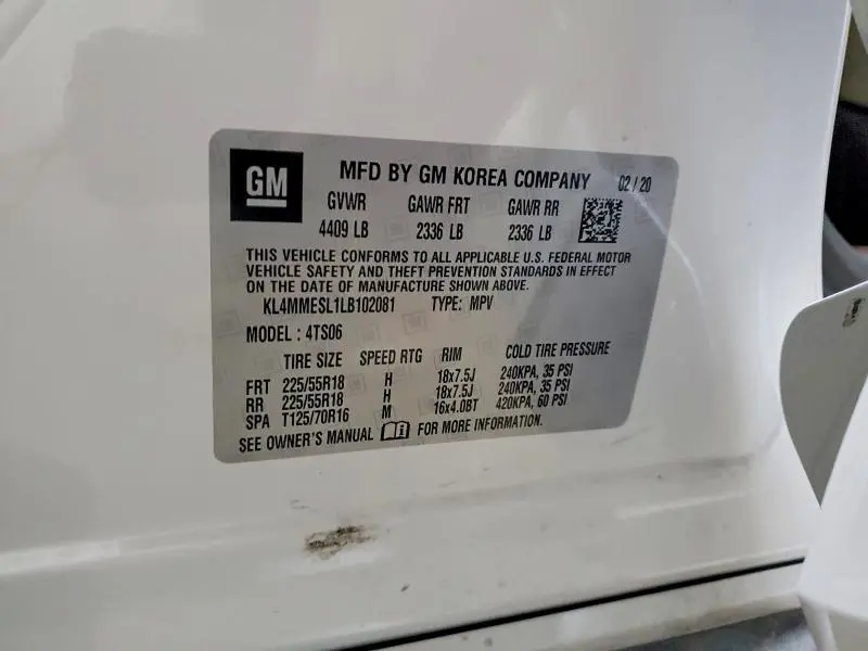 2020 BUICK ENCORE GX SELECT  