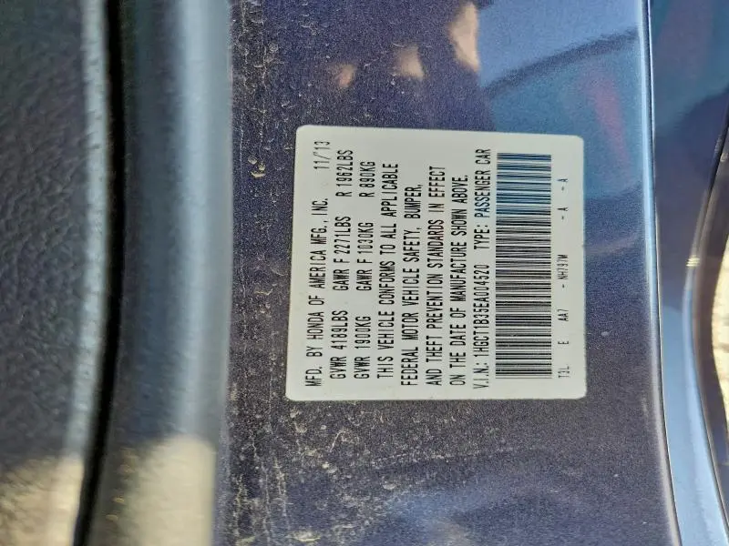 2014 HONDA ACCORD LX-S  