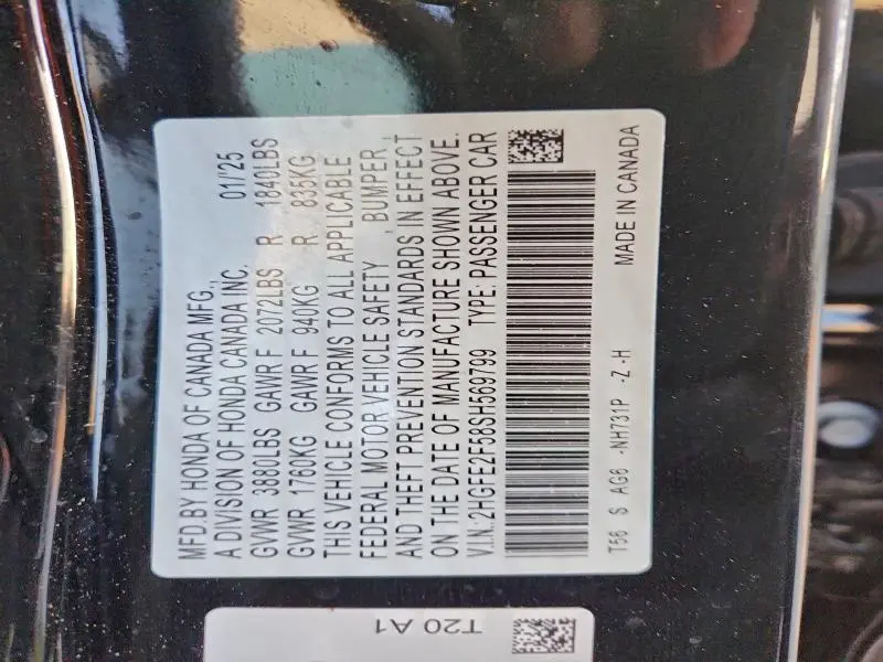 2025 HONDA CIVIC SPORT  