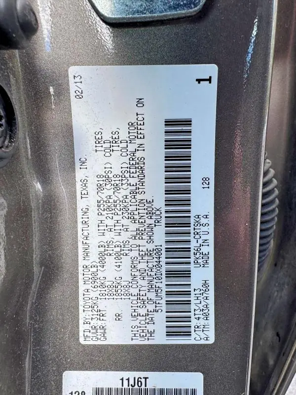 2013 TOYOTA TUNDRA DOUBLE CAB SR5  