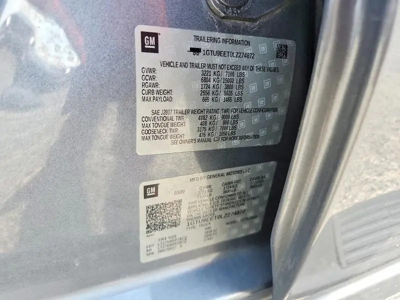 2020 GMC SIERRA K1500 AT4  