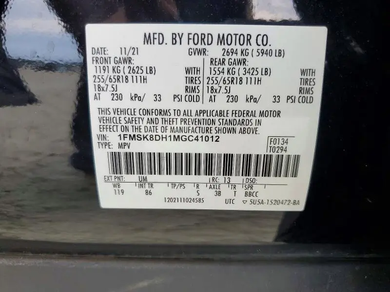 2021 FORD EXPLORER XLT  