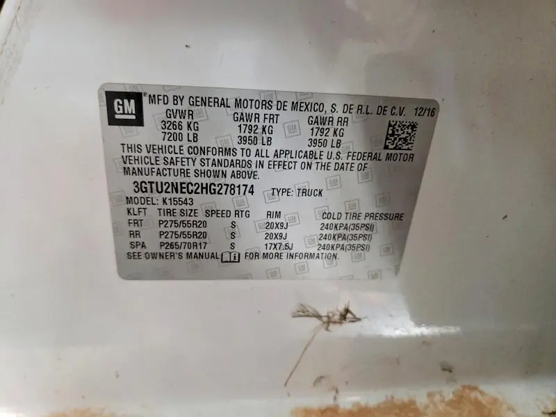 2017 GMC SIERRA K1500 SLT  