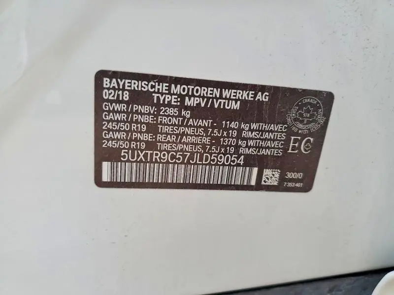 2018 BMW X3 XDRIVE30I  