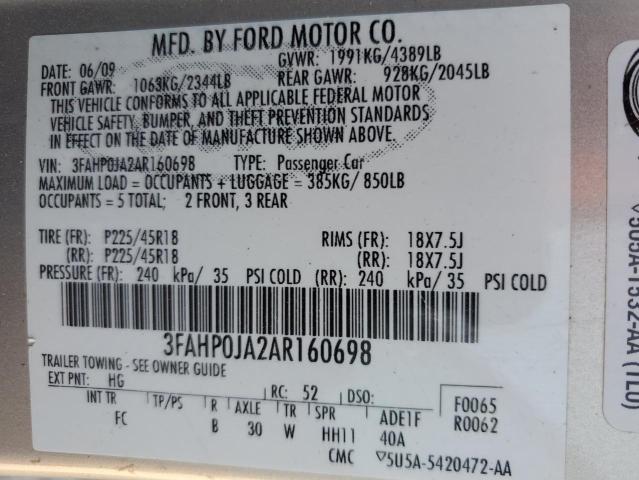 2010 FORD FUSION SEL