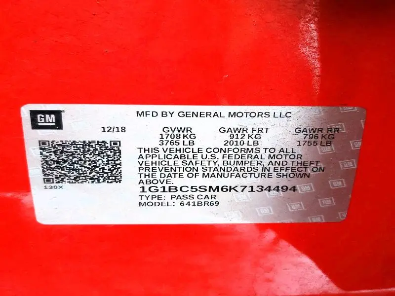 2019 CHEVROLET CRUZE LS  