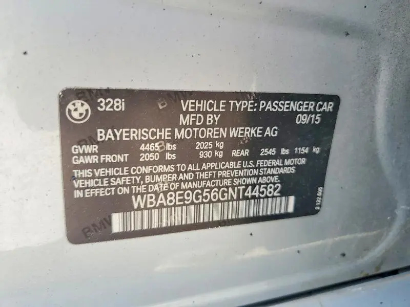 2016 BMW 328 I SULEV  