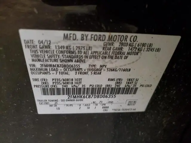2013 FORD FLEX SEL  
