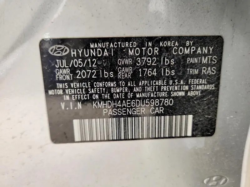 2013 HYUNDAI ELANTRA GLS  