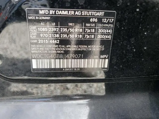 2018 MERCEDES-BENZ GLA 250 4MATIC  