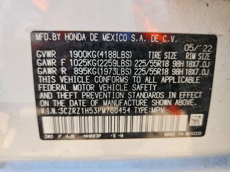 2023 HONDA HR-V SPORT  