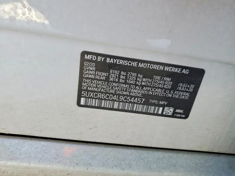 2020 BMW X5 XDRIVE40I  