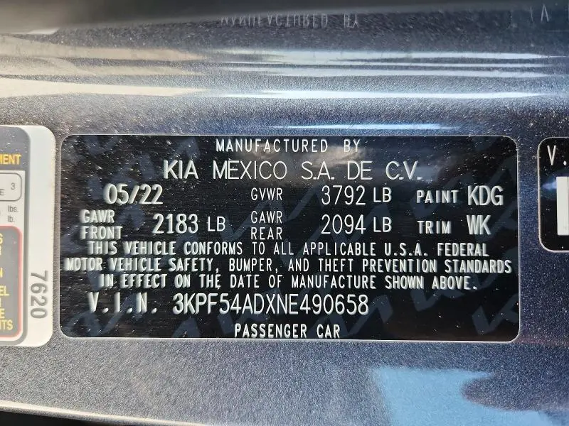 2022 KIA FORTE GT LINE  
