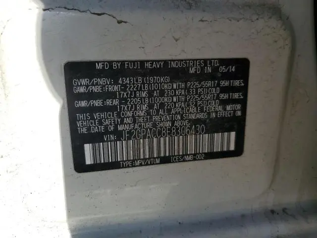 2014 SUBARU XV CROSSTREK 2.0 PREMIUM