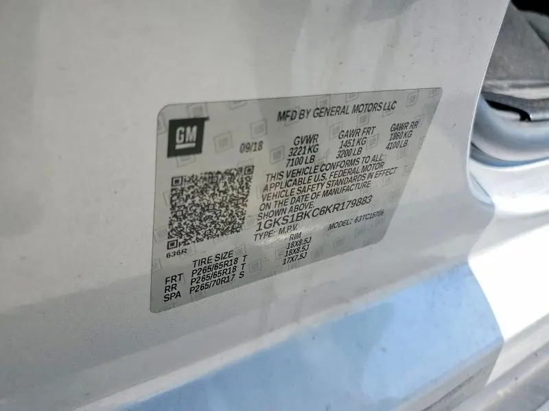 2019 GMC YUKON SLT  