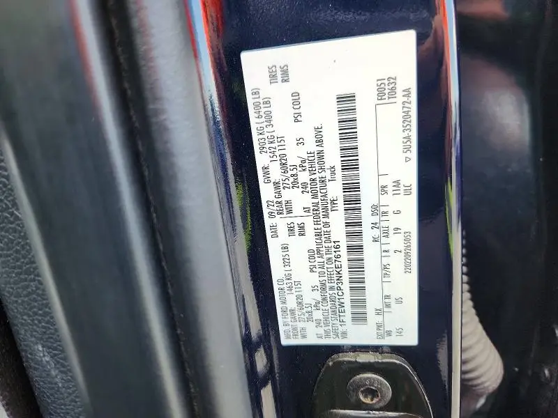 2022 FORD F150 SUPERCREW  