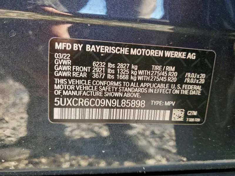 2022 BMW X5 XDRIVE40I  