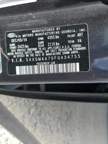 2015 KIA OPTIMA LX  