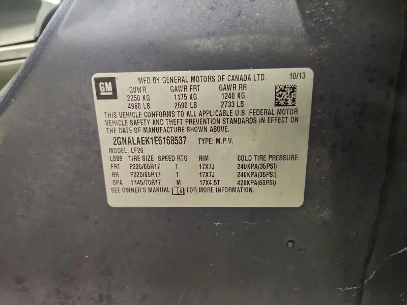 2014 CHEVROLET EQUINOX LS  