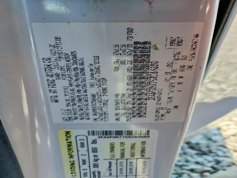 2016 FORD FUSION SE  