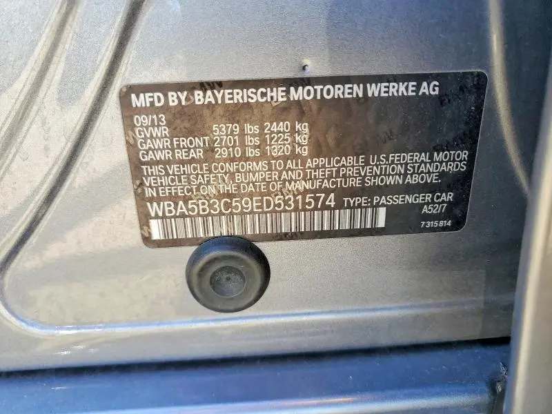 2014 BMW 535 XI  