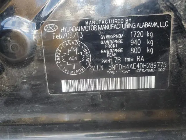 2013 HYUNDAI ELANTRA GLS  