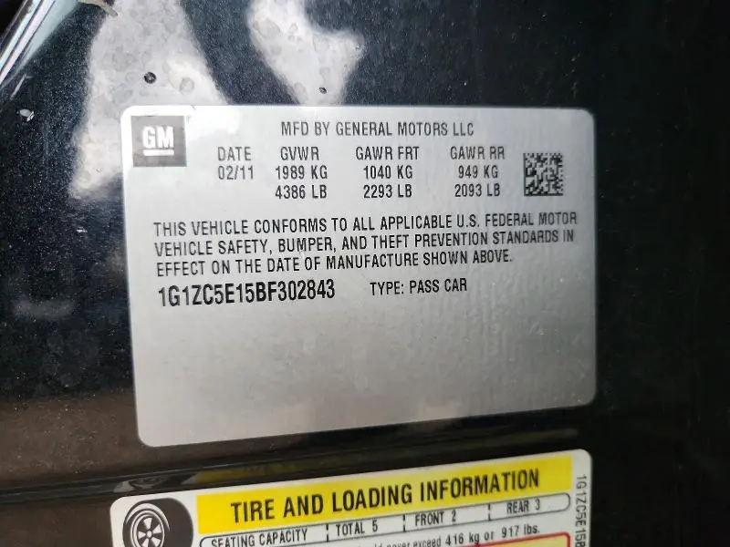 2011 CHEVROLET MALIBU 1LT  