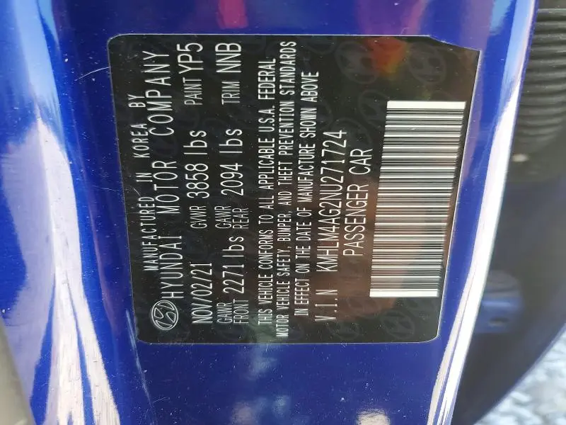 2022 HYUNDAI ELANTRA SEL  