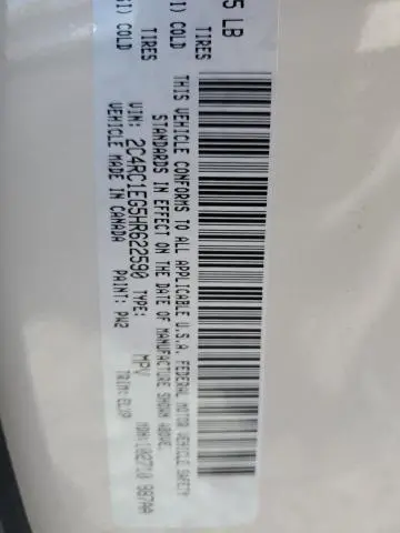 2017 CHRYSLER PACIFICA TOURING L PLUS  