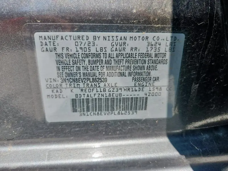 2023 NISSAN VERSA SV  