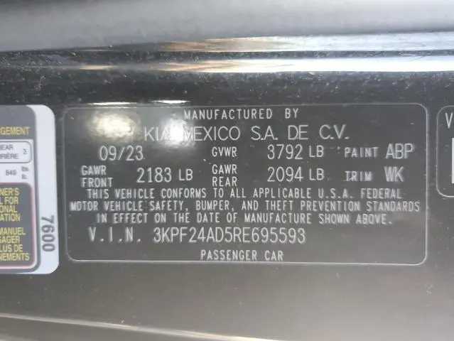 2024 KIA FORTE LX  