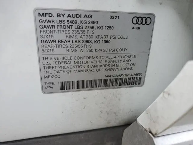 2021 AUDI Q5 PREMIUM