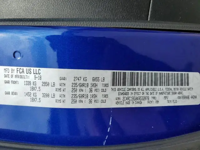 2019 CHRYSLER PACIFICA TOURING L  