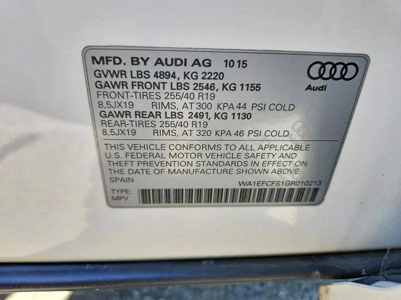 2016 AUDI Q3 PREMIUM PLUS  