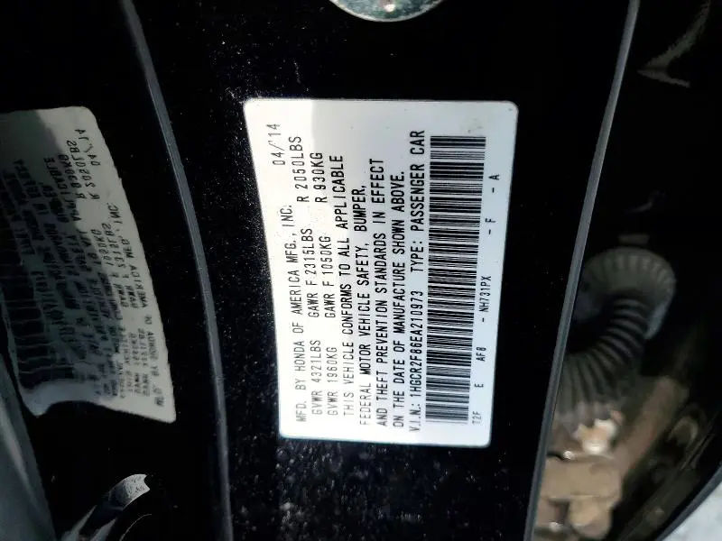 2014 HONDA ACCORD EXL  