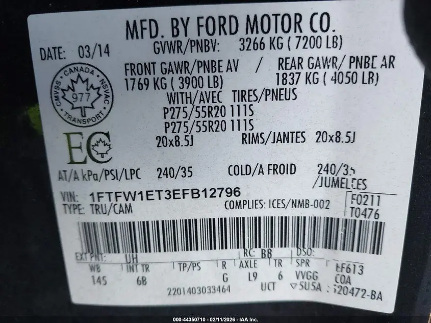2014 FORD F-150 FX4