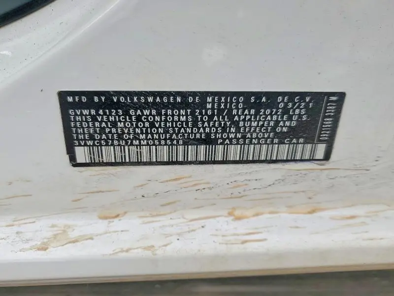 2021 VOLKSWAGEN JETTA S  