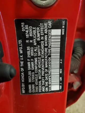 2018 HONDA CIVIC EX  